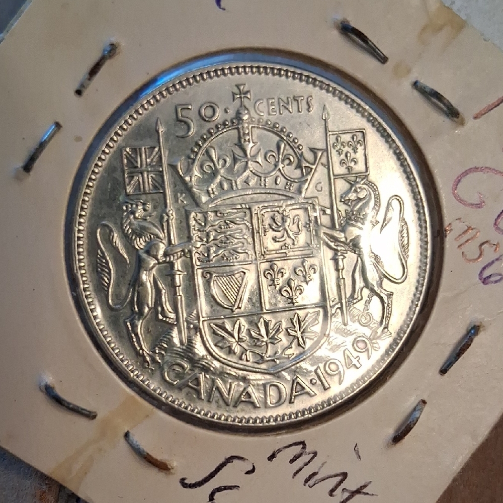 1949 Canadian .50 CENT Piece